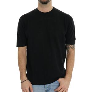 T-SHIRT IN MAGLIA RETOIS NERO